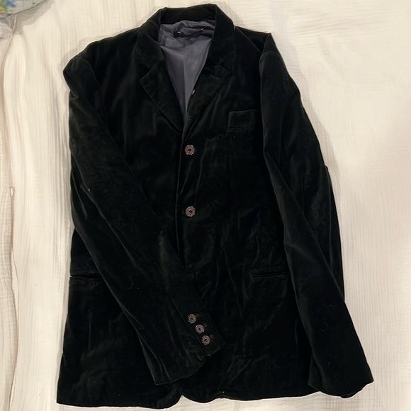 Ambiguous Clothing Black Velvet Blazer (XL) - Picture 1 of 4
